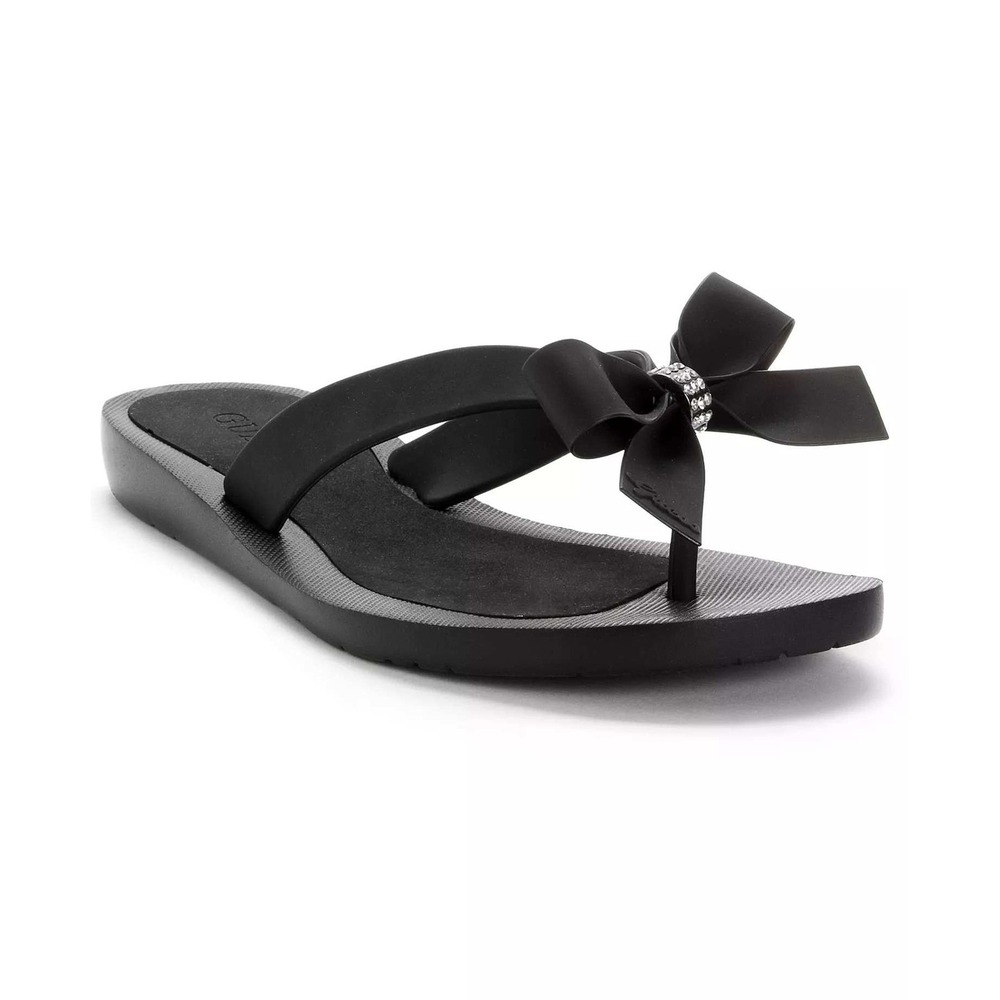 GUESS Tutu Eva Flip Flop Sandals Black Size 5 New With Tags